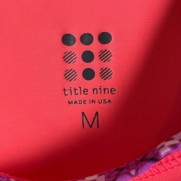 Title Nine Women's size M Long Sleeve Ruched Sides Coral Top - Picture 3 of 7